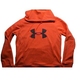 Under Armour Semi-Fitted Hoodie Sweatshirt Long Sleeve Women Size Large Pink